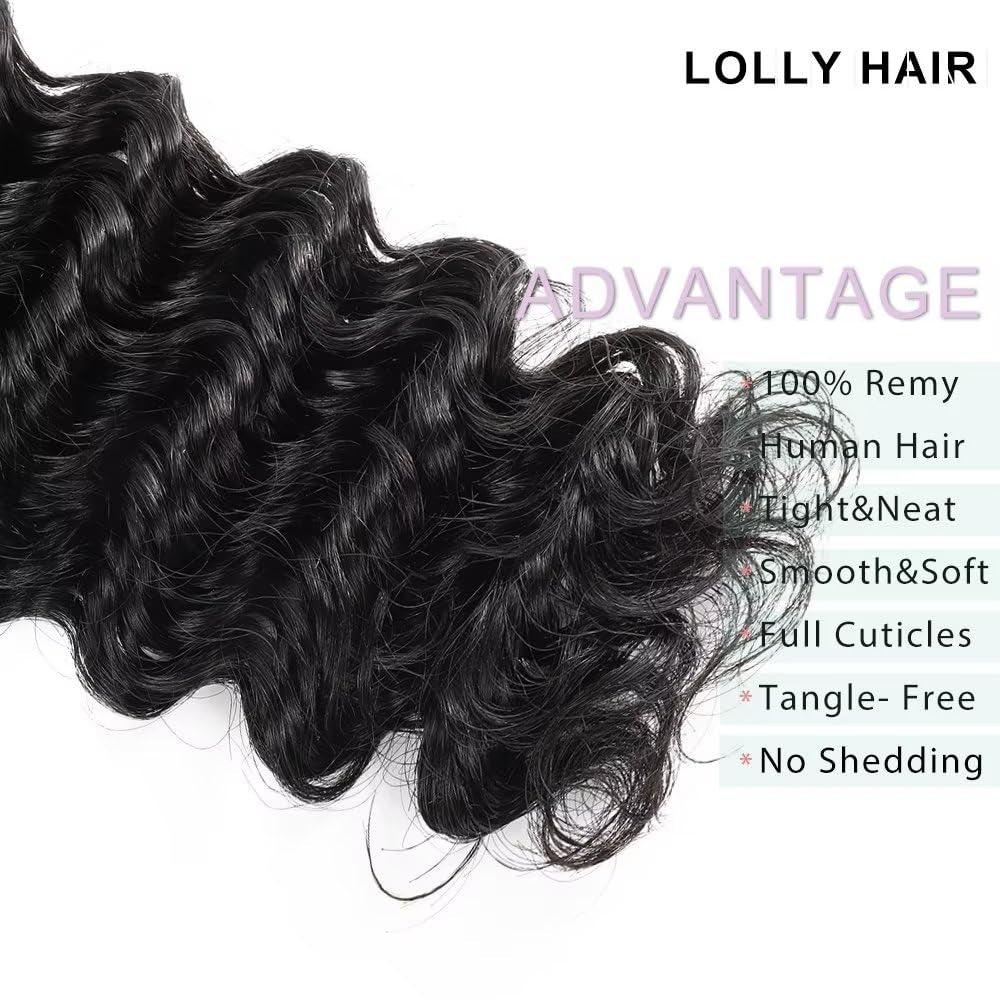 Deep Wave Human Hair Bundles Wet and Wavy Bundles Double Weft SIZE-A01