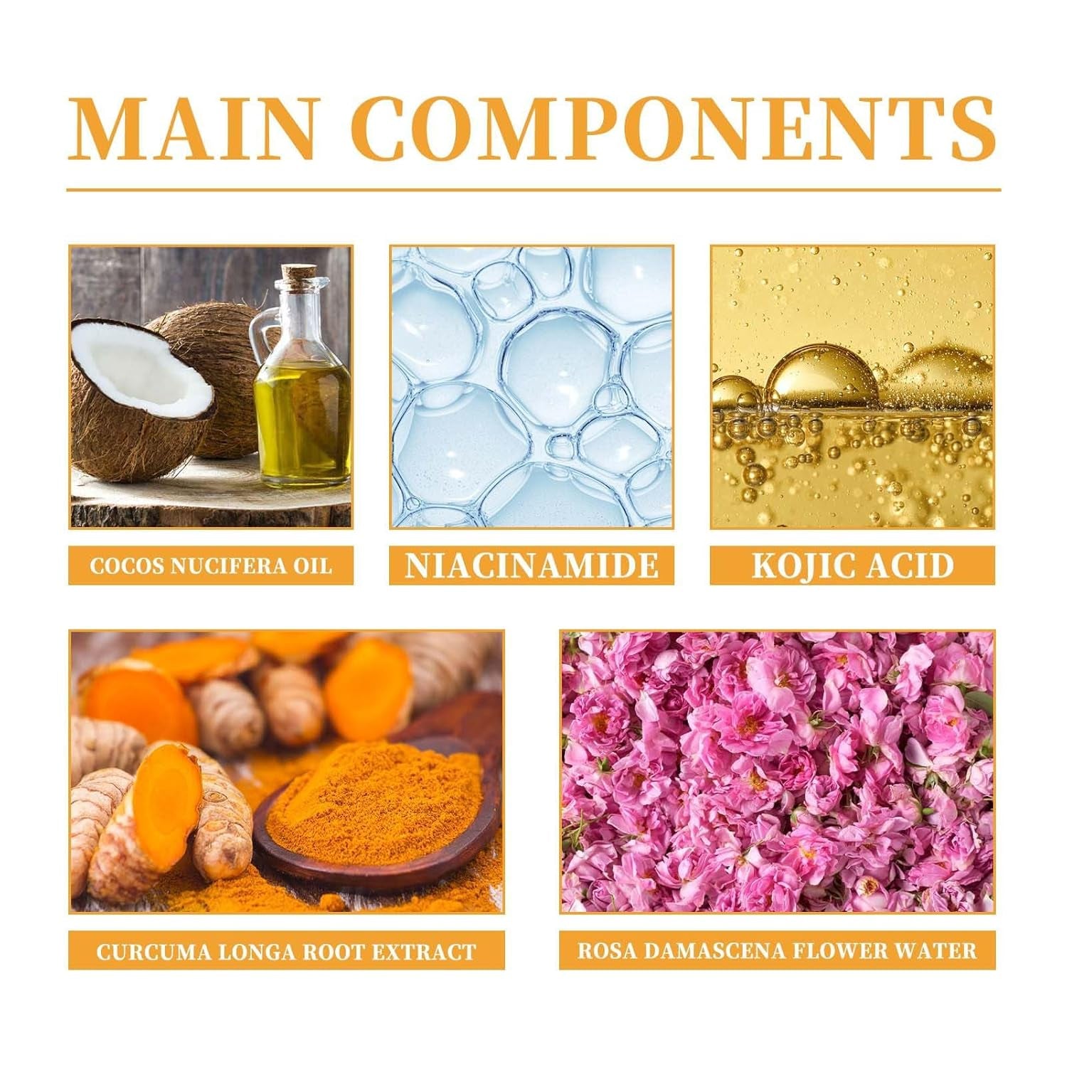 2 Pcs Hoygi Turmeric Kojic Acid Foaming Face Wash, Glow Wash Turmeric Face Wash with Brush Turmeric Foaming Facial Deep Cleansing Scrub Exfoliating.