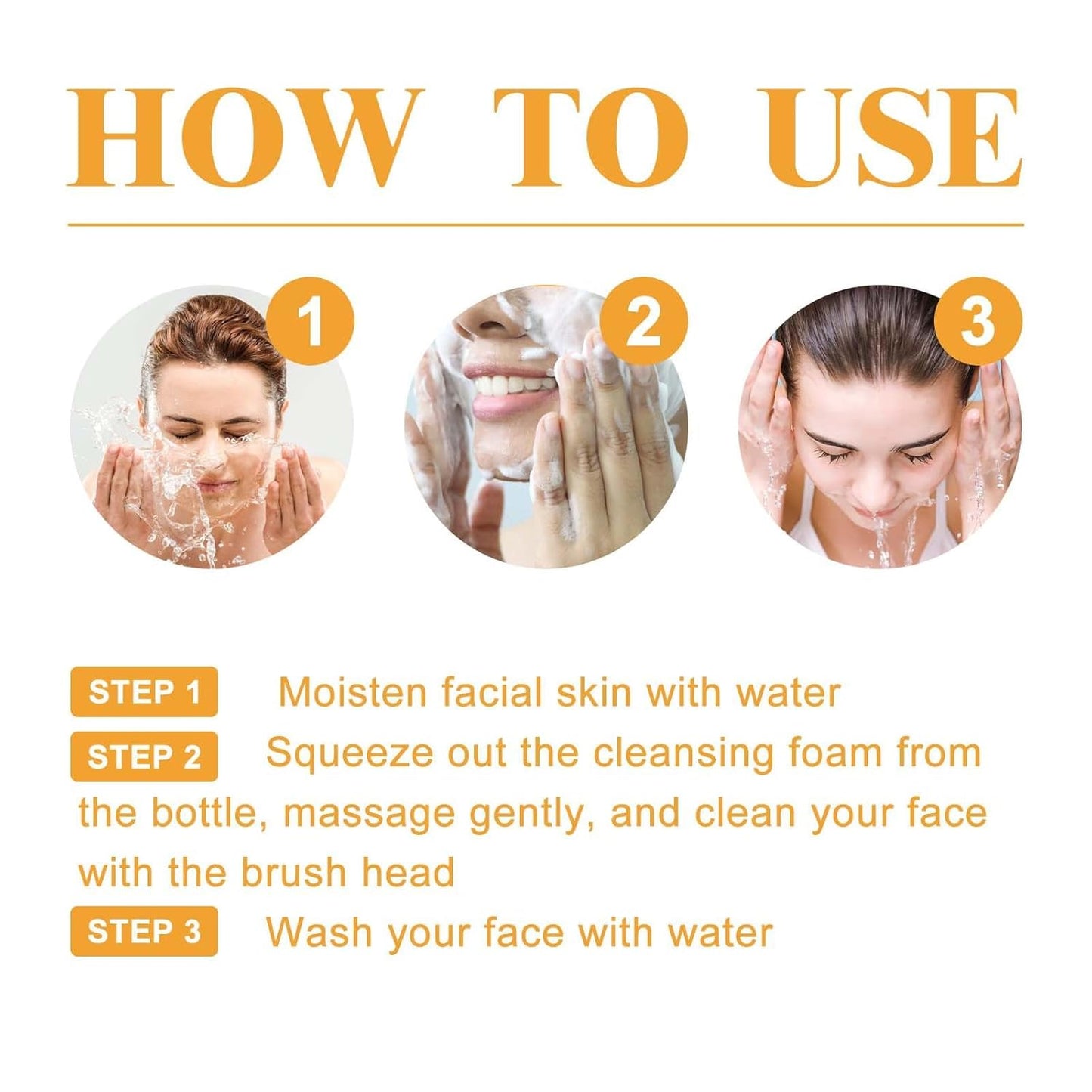 2 Pcs Hoygi Turmeric Kojic Acid Foaming Face Wash, Glow Wash Turmeric Face Wash with Brush Turmeric Foaming Facial Deep Cleansing Scrub Exfoliating.